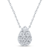 1/6CTW-DIA NK NECKLACE (18 INCH)